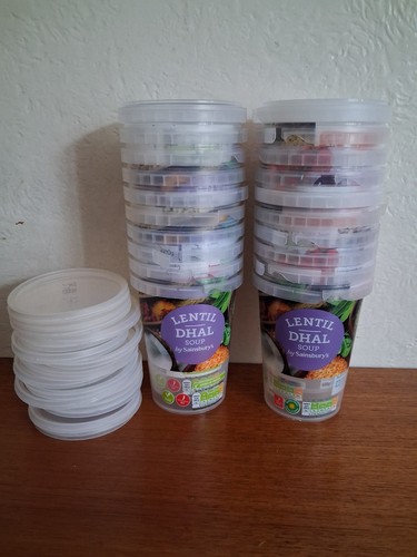 Empty soup plastic pots - 20,