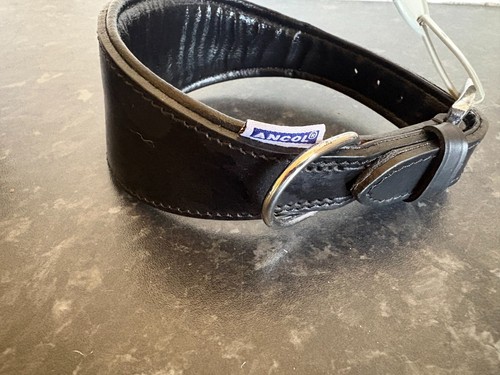 Ancol leather greyhound collar - leather,