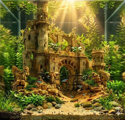 Ruined ancient castle - ruined,