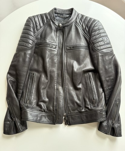 Belstaff men leather jacket - belstaff,