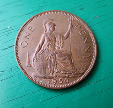 1950 George V1 Bronze Penny Coin #4659