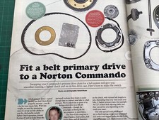 NORTON COMMANDO BELT DRIVE MOTORCYCLE RACER ARTICLE.