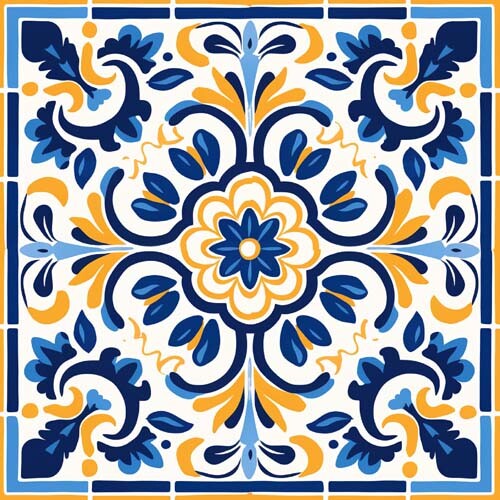 40x spanish tiles - spanish, peel