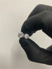 1ct Earrings Sterling Silver