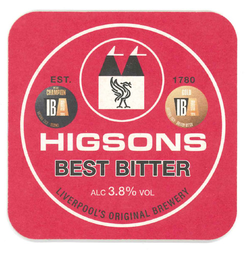 Higsons best bitter beer - beer, mat