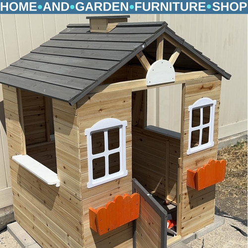 Wooden kids outdoor playhouse - wooden,