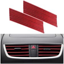 20X Red Car Air Conditioner Outlet Vent Grille Decor U Shape Molding Trim Strip