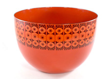 VINTAGE RETRO FINEL ENAMEL RED DAISY BOWL KAJ FRANCK FINLAND c1960