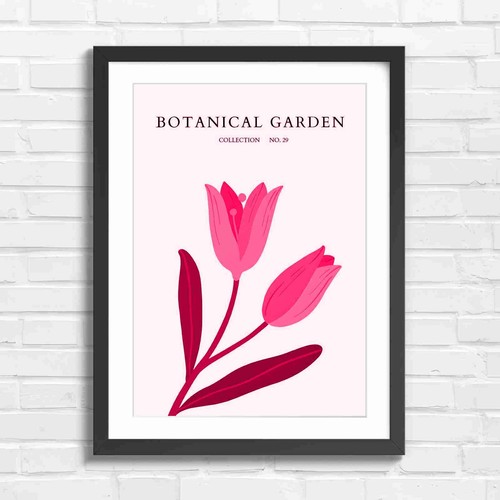 Minimalist purple tulip - minimalist,