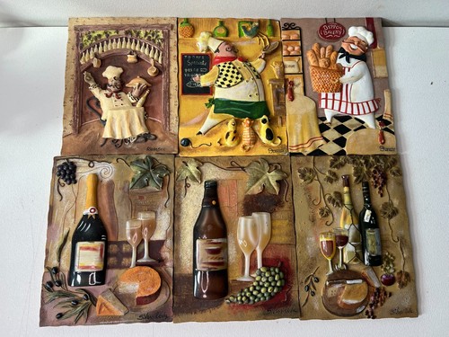 Vintage wall tiles chef wine - wall,