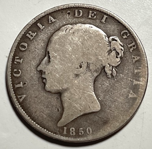 1850 half crown england - 1850, 1/2c