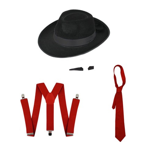 Black gangster hat band - gangster,