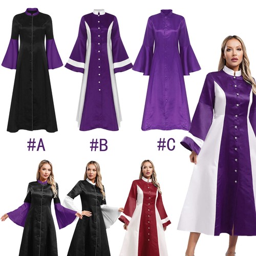 Women clergy robe flared - clergy,