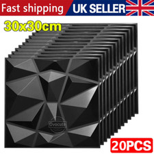 20Pcs 3D Wall Panels Diamond