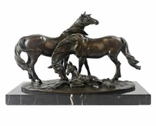 HOT CAST BRONZE PAIR OF HORSES