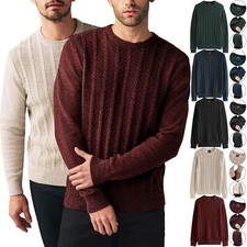 Mens Chunky Knit Jumper Cable