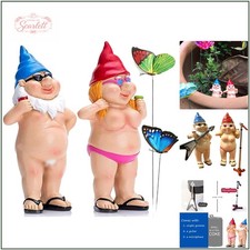 Nude garden gnomes with guitar - nude,