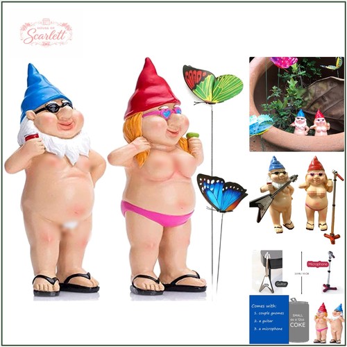 Nude garden gnomes - garden,
