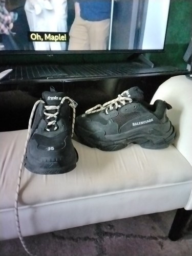 Ladies black balenciaga triple - ladies,