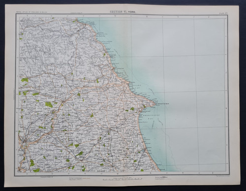 Antique 1898 map york - york,