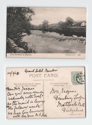 Postcard the derwent at - derwent,