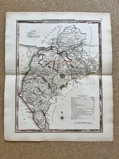 Cumberland map antique hand