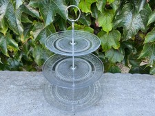 Antique pressed glass 3 tier Cake Stand.