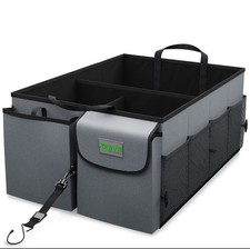Drive Auto Products Car Organiser Robust Car Boot Storage Box W/Adjustable Com