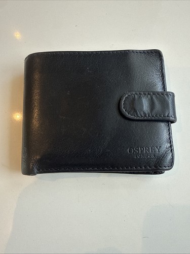 Osprey black leather wallet - osprey,