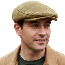 Game Men’s Tweed Flat Cap – Waterproof Teflon Coated Country Hat - FIFE