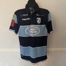 Cardiff Blues Home Rugby Union Shirt Macron Jersey Size XL Extra Large