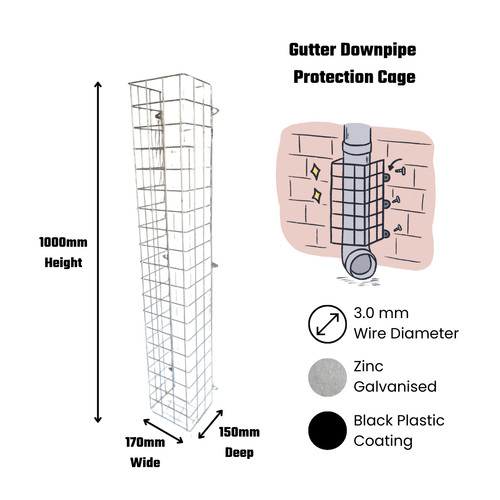 Gutter downpipe protective - gutter,
