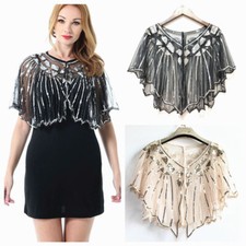 Gold Black Ladies Shawl Wraps