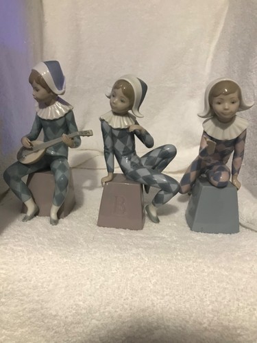 Lladro harlequins all - lladro, harlequins,
