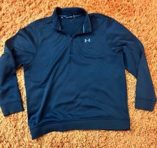 Men’s Under Armour Jumper Top XL Black Long Sleeve Quarter Zip Pullover