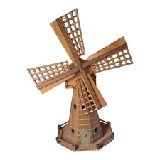 Vintage Music Box - Dutch Musical Windmill And Light 38cm (15") X 23cm (9")