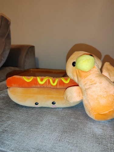 Fluffy duck and fluffy hotdog