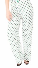 UK Ladies Polka Dot Trousers Wide Leg Pants High Waist Paper Bag Evening Party