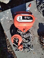 tiger tcb14  2 ton chain block & tackle used  hoist winch 3metre