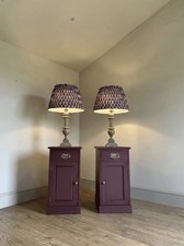 Pair of antique bedside