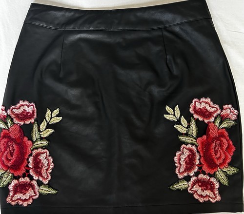 Black faux leather mini - faux,