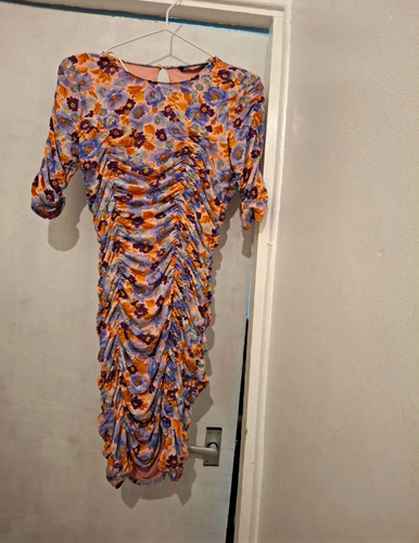 Zara floral mesh bodycon dress - floral,