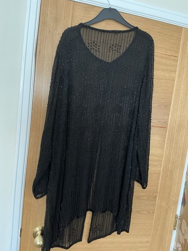 Black chiffon heavily - black,