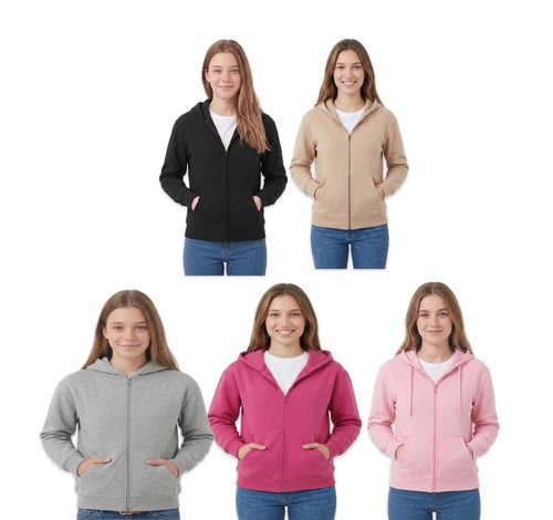 Womens ladies plain zip - womens, up