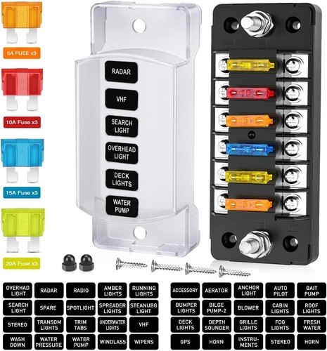 12v 24v way fuse block - 6,