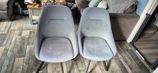 X2 Duck Egg Swivel Upholstered Comfy Chairs From Furniture Village