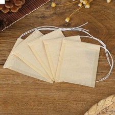 100Pcs/lot Empty Paper Tea Bags Filter Drawstring Teabags for Herb Loose CX