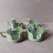 Pyrex Green JAJ Glass Mugs