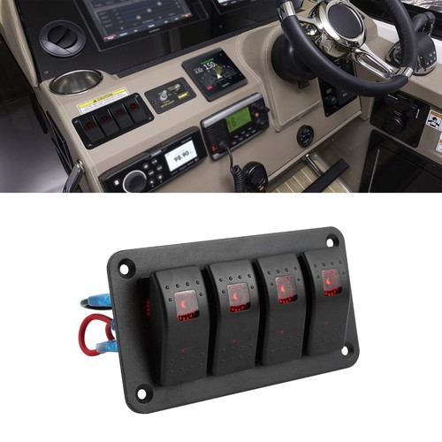 Gang 12v 24v toggle rocker - 4 gang,