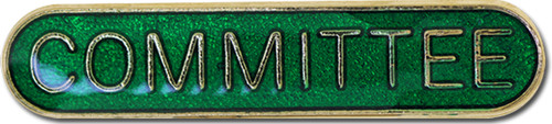 Committee pin badge green - pin,